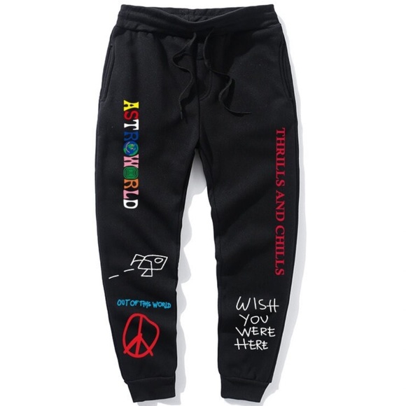 ASTROWORLD WISH YOU WERE HERE black sweats - Picture 2 of 2